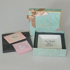 NIB Friends Are Like Stars Cream Ceramic Jewelry Tray